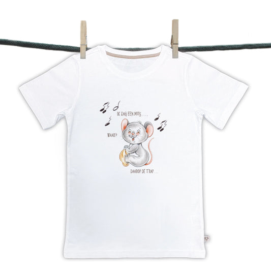 T-shirts - Kinderliedjes - "Ik zag een muis, ......."