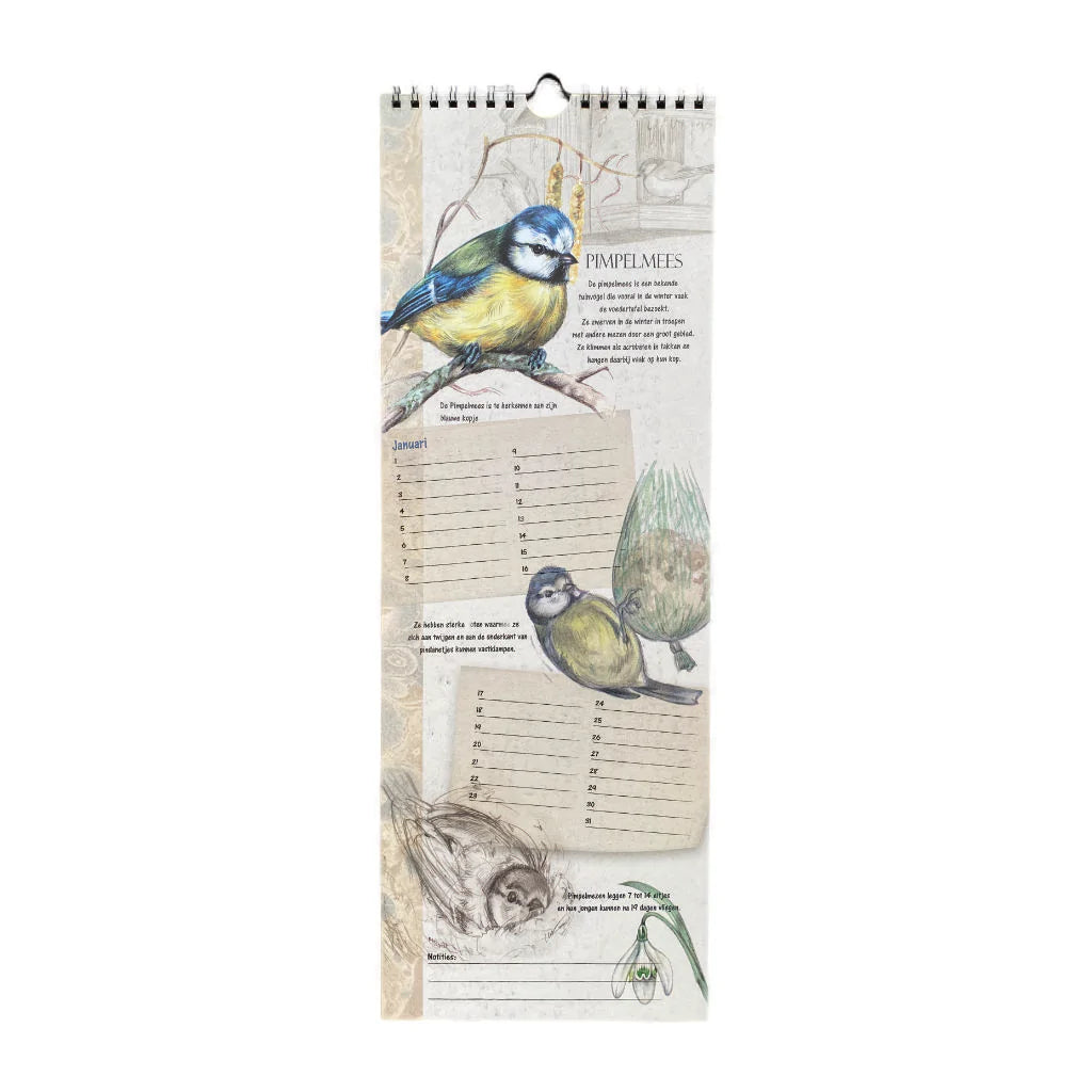 Verjaardagskalender Vogels - per 5 stuks